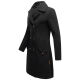 Marikoo Nanakoo Damen Trenchcoat Wintermantel Schwarz Größe L - Gr. 40