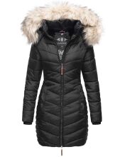 Navahoo Nimalaa warme Damen Winter Steppjacke mit Kapuze Schwarz Größe XS - Gr. 34