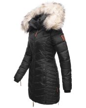 Navahoo Nimalaa warme Damen Winter Steppjacke mit Kapuze Schwarz Größe XS - Gr. 34