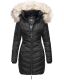 Navahoo Nimalaa warme Damen Winter Steppjacke mit Kapuze Schwarz Größe XS - Gr. 34