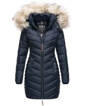 Navahoo Nimalaa warme Damen Winter Steppjacke mit Kapuze Navy Größe XS - Gr. 34