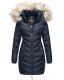Navahoo Nimalaa warme Damen Winter Steppjacke mit Kapuze Navy Größe XS - Gr. 34