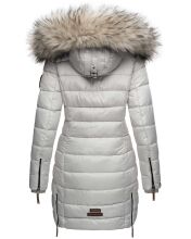 Navahoo Nimalaa warme Damen Winter Steppjacke mit Kapuze Hellgrau Größe S - Gr. 36