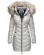 Navahoo Nimalaa warme Damen Winter Steppjacke mit Kapuze Hellgrau Größe S - Gr. 36