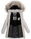 Navahoo Nimalaa warme Damen Winter Steppjacke mit Kapuze Hellgrau Größe S - Gr. 36
