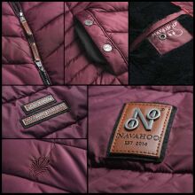 Navahoo Nimalaa warme Damen Winter Steppjacke mit Kapuze Weiß Größe XS - Gr. 34