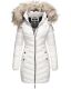 Navahoo Nimalaa warme Damen Winter Steppjacke mit Kapuze Weiß Größe XS - Gr. 34