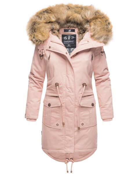 Navahoo Rosinchen Damen Parka Winterjacke mit Kapuze Rosa Größe XS - Gr. 34
