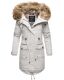 Navahoo Rosinchen Damen Parka Winterjacke mit Kapuze Hellgrau Größe L - Gr. 40
