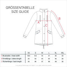 Navahoo Rosinchen Damen Parka Winterjacke mit Kapuze Hellgrau Größe XL - Gr. 42