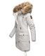 Navahoo Rosinchen Damen Parka Winterjacke mit Kapuze Hellgrau Größe XL - Gr. 42