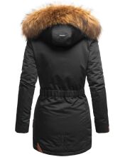 Marikoo Sanakoo Damen Winterjacke mit Kapuze und Teddyfell  Schwarz Größe L - Gr. 40