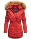 Marikoo Sanakoo Damen Winterjacke mit Kapuze und Teddyfell  Rot Größe L - Gr. 40