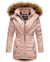 Marikoo Sanakoo ladies winter parka jacket with fur collar - Rosa-Gr.XS