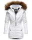 Marikoo Sanakoo Damen Winterjacke mit Kapuze und Teddyfell  Weiß Größe XS - Gr. 34