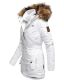 Marikoo Sanakoo Damen Winterjacke mit Kapuze und Teddyfell  Weiß Größe XS - Gr. 34