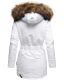 Marikoo Sanakoo Damen Winterjacke mit Kapuze und Teddyfell  Weiß Größe XS - Gr. 34