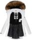 Marikoo Sanakoo Damen Winterjacke mit Kapuze und Teddyfell  Weiß Größe XS - Gr. 34
