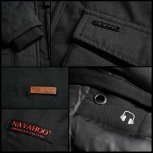 Navahoo Schneeengel-Princess Damen Parka Winterjacke mit KapuzeGrau Größe XS - Gr. 34