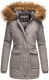 Navahoo Schneeengel-Princess Damen Parka Winterjacke mit KapuzeGrau Größe XS - Gr. 34