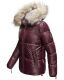 Navahoo Tikunaa ladies winter jacket quilted jacket with faux fur hood - Wine Red-Gr.M
