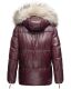 Navahoo Tikunaa ladies winter jacket quilted jacket with faux fur hood - Wine Red-Gr.M