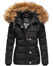 Navahoo Zoja ladies quilted jacket with teddy fur - Black-Gr.L