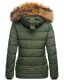Navahoo Zoja Damen gespteppte Winterjacke gefüttert mit Teddyfell Olive Größe XS - Gr. 34