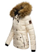Navahoo Zoja Damen gespteppte Winterjacke gefüttert mit Teddyfell Beige Größe XS - Gr. 34
