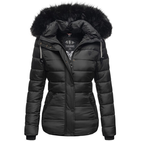 Navahoo Zuckerbiene ladies hooded quilted jacket - Black-Gr.XS