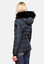 Navahoo Zuckerbiene Damen gefütterte Steppjacke mit Kapuze Navy Größe XS - Gr. 34