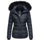 Navahoo Zuckerbiene Damen gefütterte Steppjacke mit Kapuze Navy Größe XS - Gr. 34
