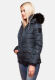 Navahoo Zuckerbiene Damen gefütterte Steppjacke mit Kapuze Navy Größe XS - Gr. 34