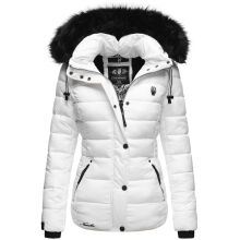 Navahoo Zuckerbiene Damen gefütterte Steppjacke mit Kapuze Weiß Größe XS - Gr. 34