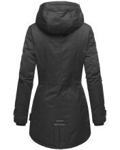 Navahoo Avrille Damen Parka Winterjacke mit Kapuze Schwarz Größe XS - Gr. 34