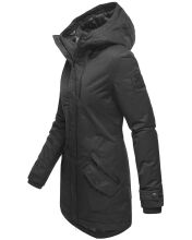 Navahoo Avrille Damen Parka Winterjacke mit Kapuze Schwarz Größe XXL - Gr. 44