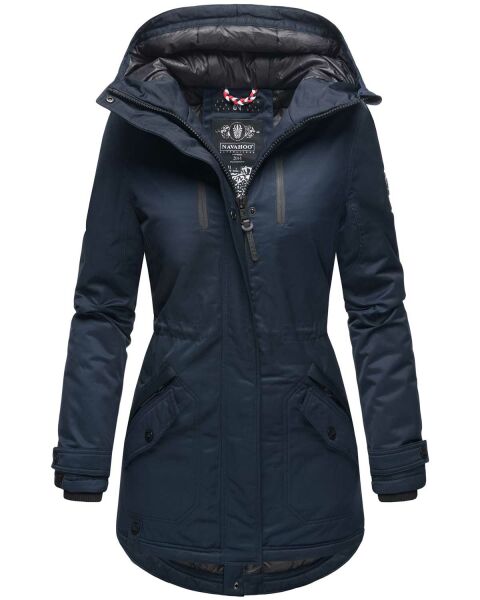 Navahoo Avrille ladies parka winter jacket with hood - Navy-Gr.S