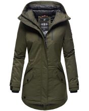 Navahoo Avrille ladies parka winter jacket with hood - Olive-Gr.XS