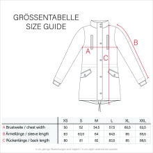Navahoo Avrille Damen Parka Winterjacke mit Kapuze Grau Größe XS - Gr. 34