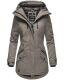 Navahoo Avrille Damen Parka Winterjacke mit Kapuze Grau Größe XS - Gr. 34