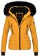 Navahoo Adele Ladies Winter Jacket Warm Lined Teddy Fur Quilted Winterjacket B361 Yellow Size XXL - Size 44