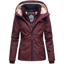 Marikoo Erdbeere Damen Übergangsjacke leicht gefüttert mit Kapuze Weinrot Größe M - Gr. 38