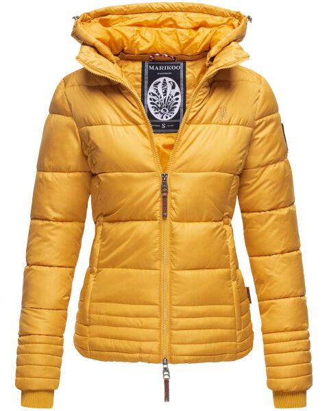Marikoo Sole Damen Winter Steppjacke mit Kapuze B668 Gelb Größe XS - Gr. 34