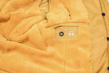 Navahoo Miamor Damen Winter Steppjacke gefüttert mit Teddyfell Gelb Größe XXL - Gr. 44