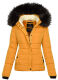 Navahoo Miamor Damen Winter Steppjacke gefüttert mit Teddyfell Gelb Größe XXL - Gr. 44