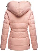 Marikoo Nekoo warm gefütterte Damen Winterjacke mit Kunstfell Rosa Größe XS - Gr. 34