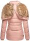 Marikoo Nekoo warm gefütterte Damen Winterjacke mit Kunstfell Rosa Größe XS - Gr. 34