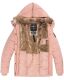 Marikoo Nekoo warm gefütterte Damen Winterjacke mit Kunstfell Rosa Größe XS - Gr. 34