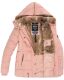 Marikoo Nekoo warm gefütterte Damen Winterjacke mit Kunstfell Rosa Größe XS - Gr. 34