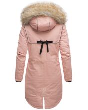 Navahoo Bombii Damen Winterjacke lang mit Kunstfell Rosa Größe XL - Gr. 42